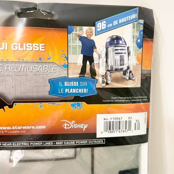 R2-D2 Star Wars Giant Gliding Birthday Balloon 38 Inch Tall Disney - Picture 11 of 16